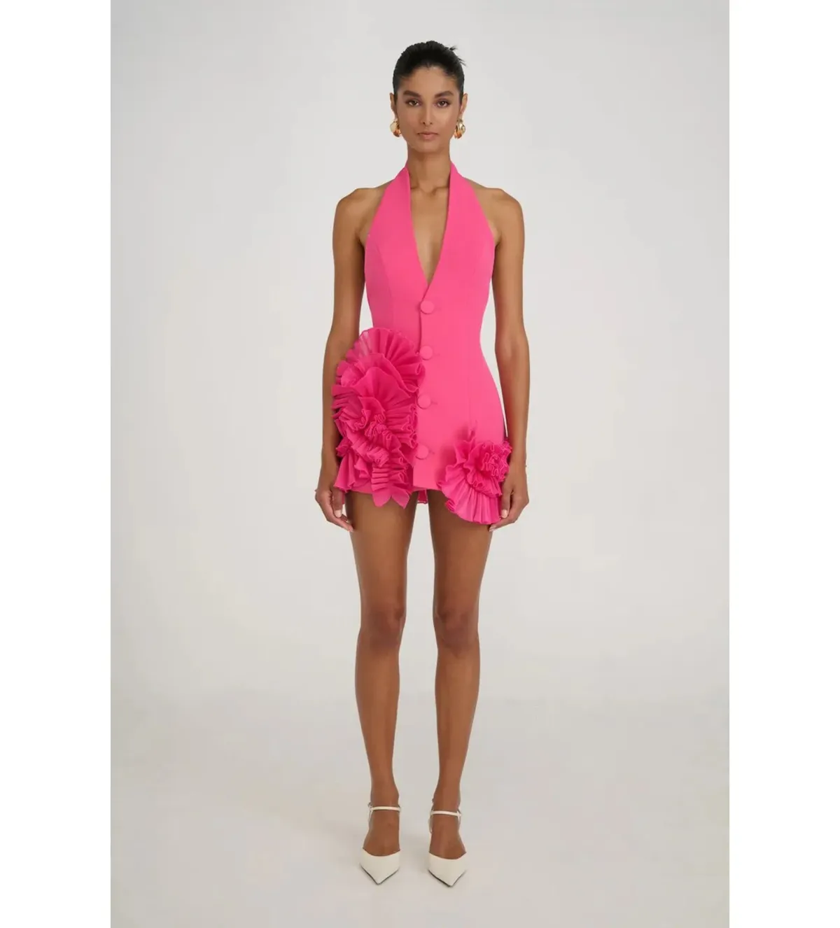 Eliya the Label Belinda Mini Dress Magenta Size S/AU 8 - Image 1