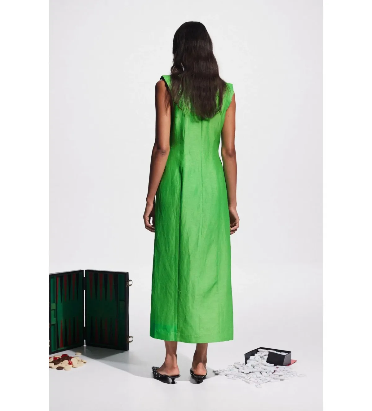 Alemais Dazzle Midi Dress Green Size AU 8  - Image 3