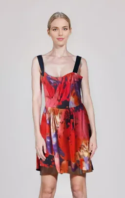 Cue in the City Colourful Summer Dress AU 12 for rent on The Volte - image 1