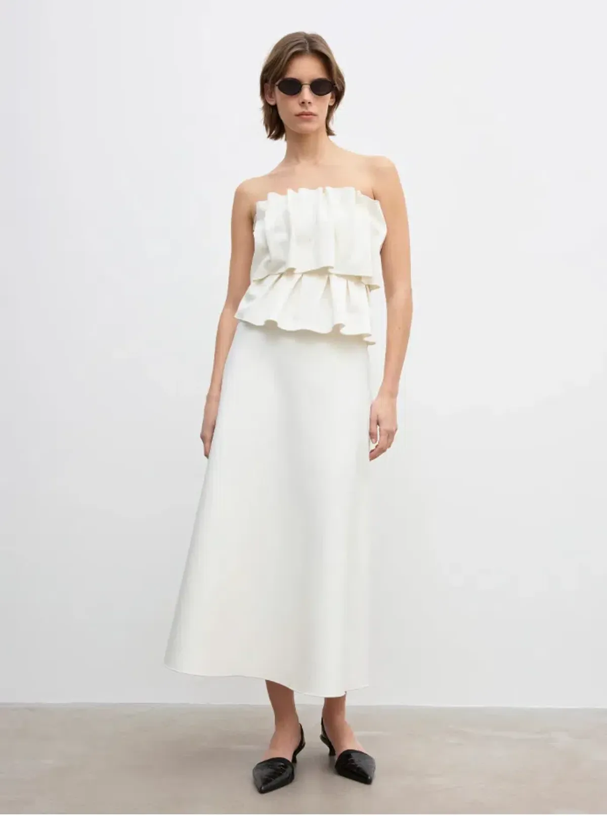 House of Dagmar Sculpted Tube Dress White Size 8 - Image 2