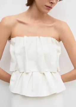 House of Dagmar Sculpted Tube Dress White Size 8 for rent on The Volte - image 3