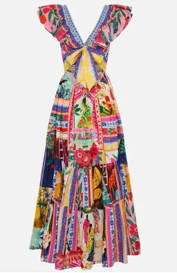 Camilla Tiered Dress with Neck Frill Roeqiyas Realm size L / AU 14 for rent on The Volte - image 6