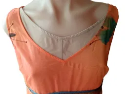 Veronika Maine Sheer Mini Dress Orange Size 12 for rent on The Volte - image 4