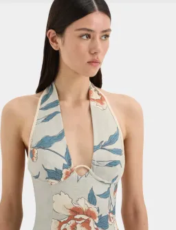Roisin Halter Multi Floral Midi Dress Size 8 for rent on The Volte - image 5