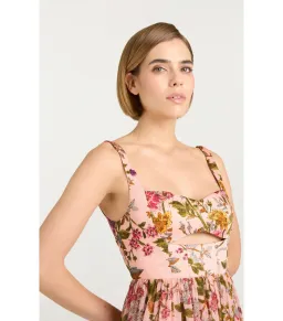 Cinq a Sept Xiomara Dress Pink Floral Size AU 8  for rent on The Volte - image 2