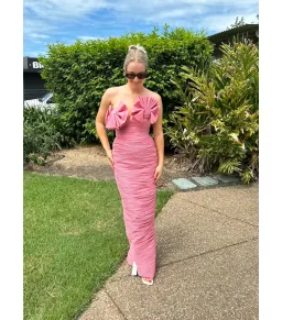 Rachel Gilbert Jensen Gown Pink Size 2 / AU 10 for rent on The Volte - image 1