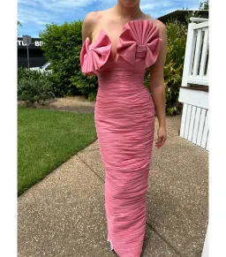 Rachel Gilbert Jensen Gown Pink Size 2 / AU 10 for rent on The Volte - image 2