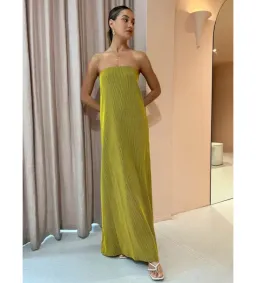 Camilla and Marc Izaro Maxi Dress Brown/Yellow Size 10  for rent on The Volte - image 1
