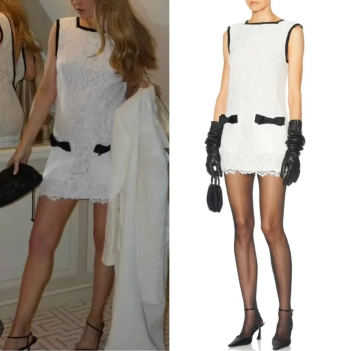 Helsa The Lace Mini Dress White Size S / AU 8  - Image 3