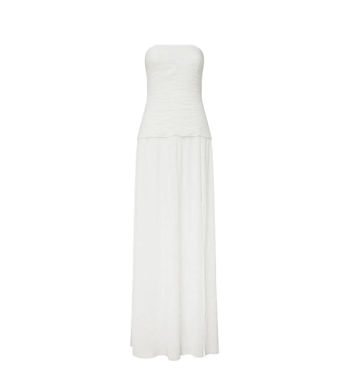Manning Cartell Double Time Pleat Strapless Maxi Dress in White Size AU 6 - Image 5