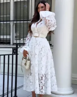 Leo Lin Aliyah Lace Butterfly Sleeve White Size AU 10 for rent on The Volte - image 6
