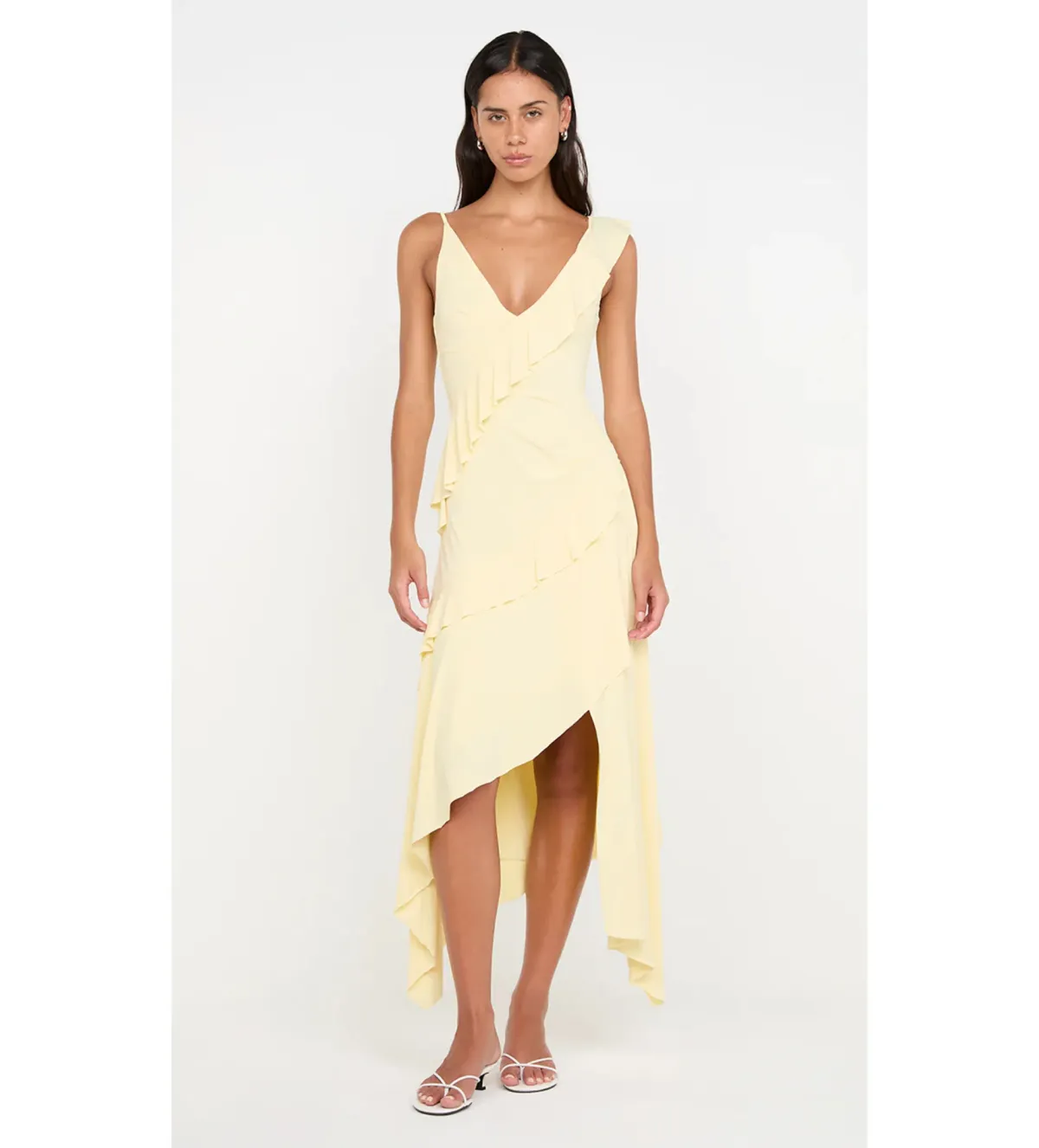 Bec and Bridge Marnie Asym Asymmetrical Dress in Yellow Size 10 - Image 1