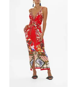 Camilla Strappy Dress With Twist Front Lisboa Luxe Size AU 8 for rent on The Volte - image 1