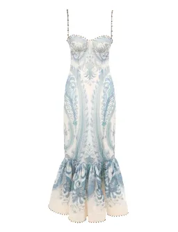 Zimmermann The Illuminate Gown in Turquoise Paisley Size 1 /Au 10 for rent on The Volte - image 4
