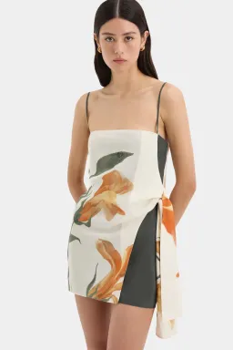 Sir the Label Constance Tie Mini Dress Iris Floral Size 3/Au 12 for rent on The Volte - image 3