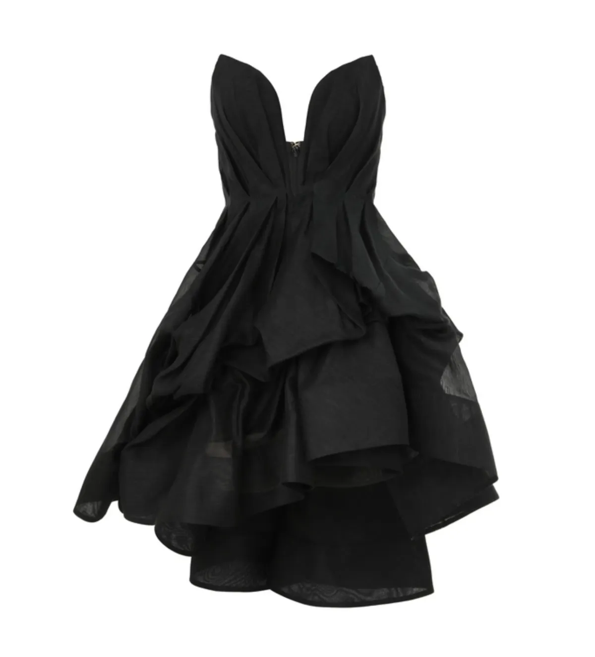 Zimmermann The Illuminate Draped Mini Dress in Black Size 1/Au 10 - Image 3