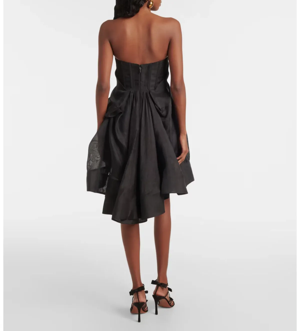 Zimmermann The Illuminate Draped Mini Dress in Black Size 1/Au 10 - Image 2