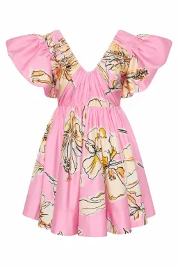 Aje Gretta Bow Back Mini Pink Floral Size AU 14 for rent on The Volte - image 2