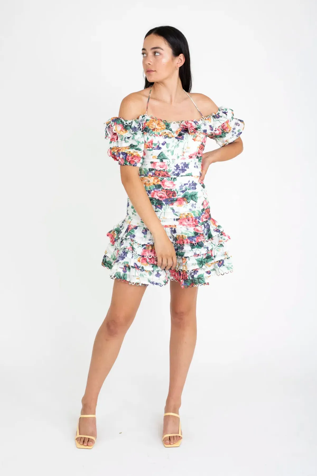 Zimmermann Allia Pintuck Short Dress Print Size 8 - Image 1
