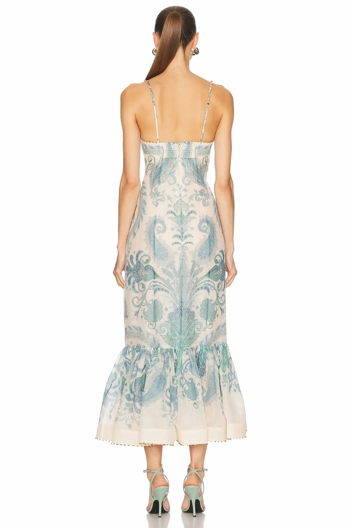Zimmermann Illuminate Gown Turquoise Paisley Size 12 - Image 2