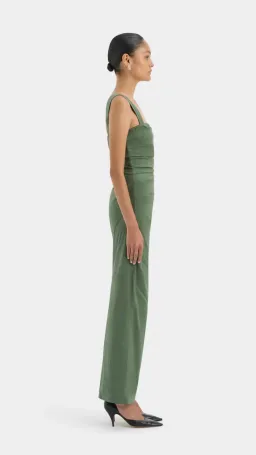 SIR - Florent Balconette Gown in Forest Green Size 1 (8) for rent on The Volte - image 3