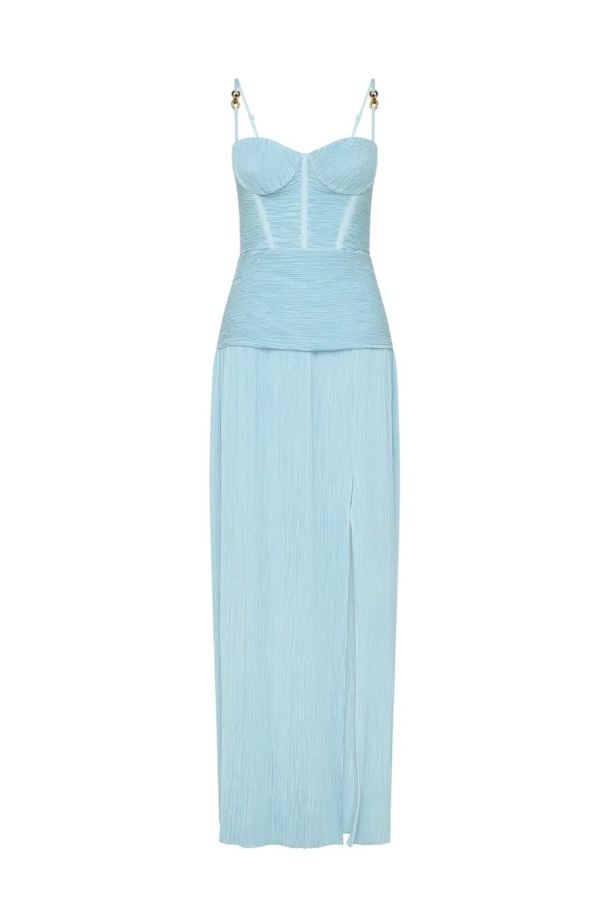 Manning Cartell Double Time Pleat Maxi Dress in Blue Size AU 12 - Image 4