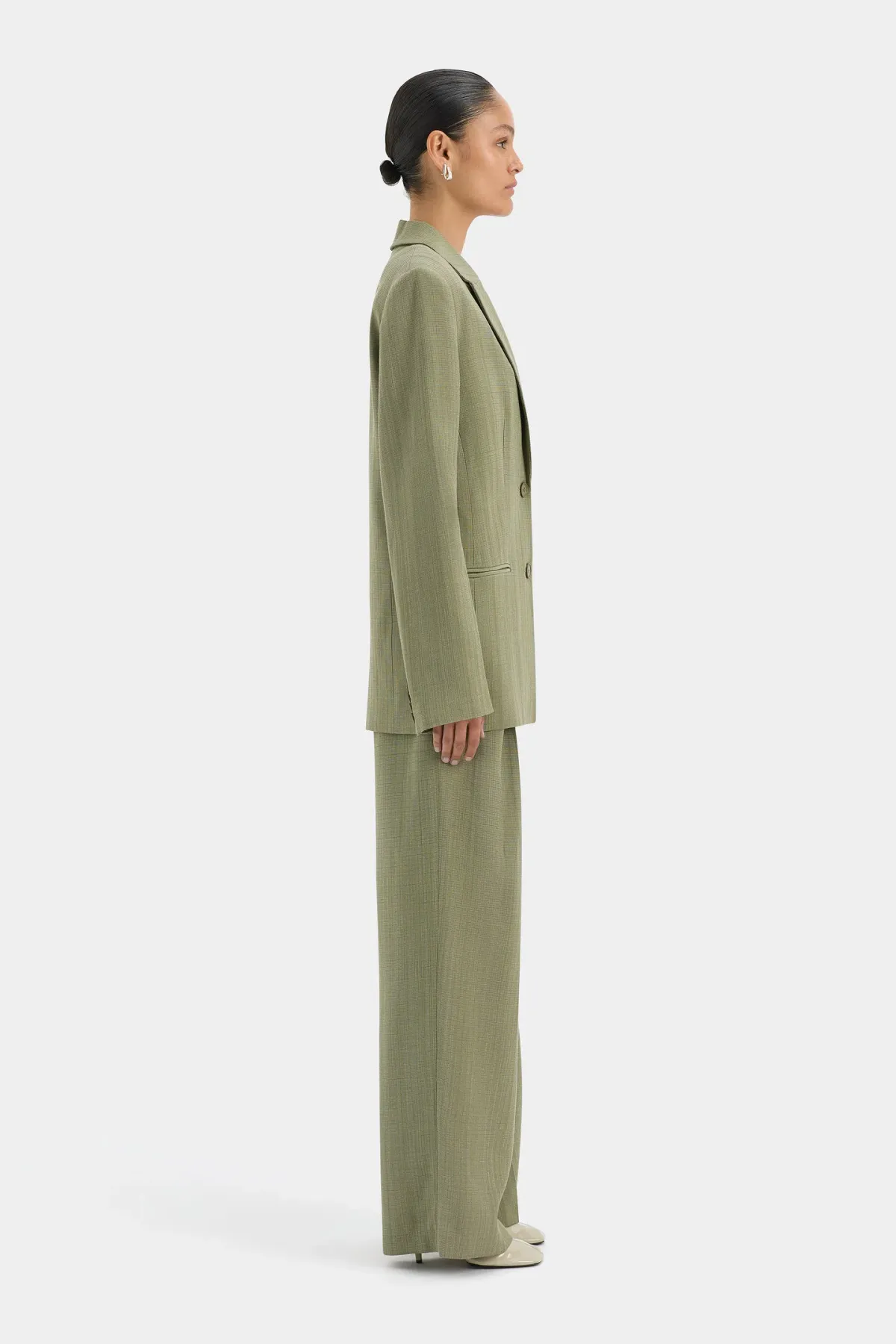 Sir the Label Evanthe Blazer and Belted Trouser Set Olive Size 0 / AU 6 - Image 2