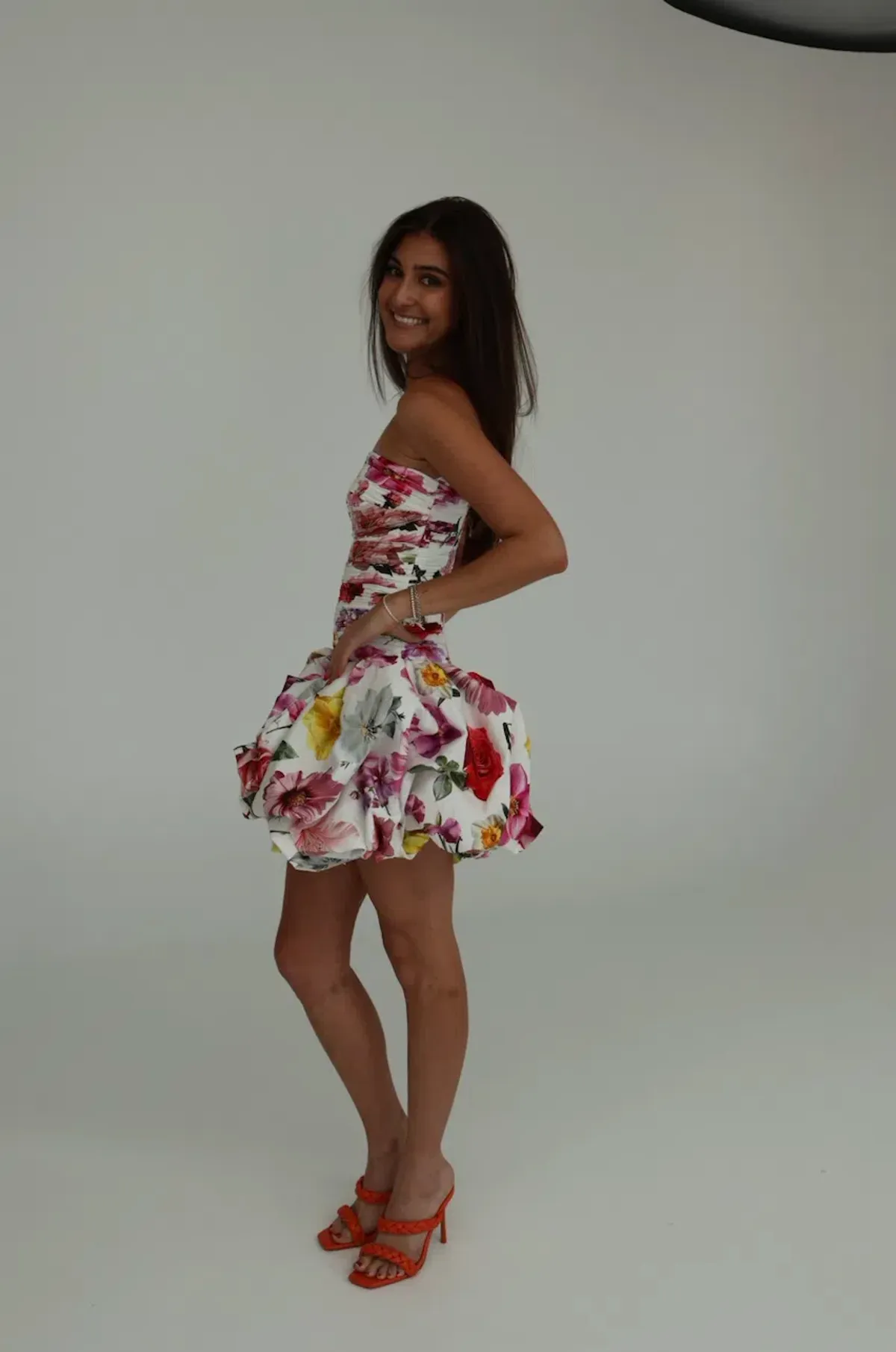 Aje Violette Bubble Hem Mini Dress Collage Floral Size AU 10 - Image 2