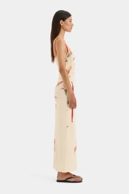 Sir the Label Hana Ruched Midi Dress Gladioli Print Size 2 / AU 10 for rent on The Volte - image 4