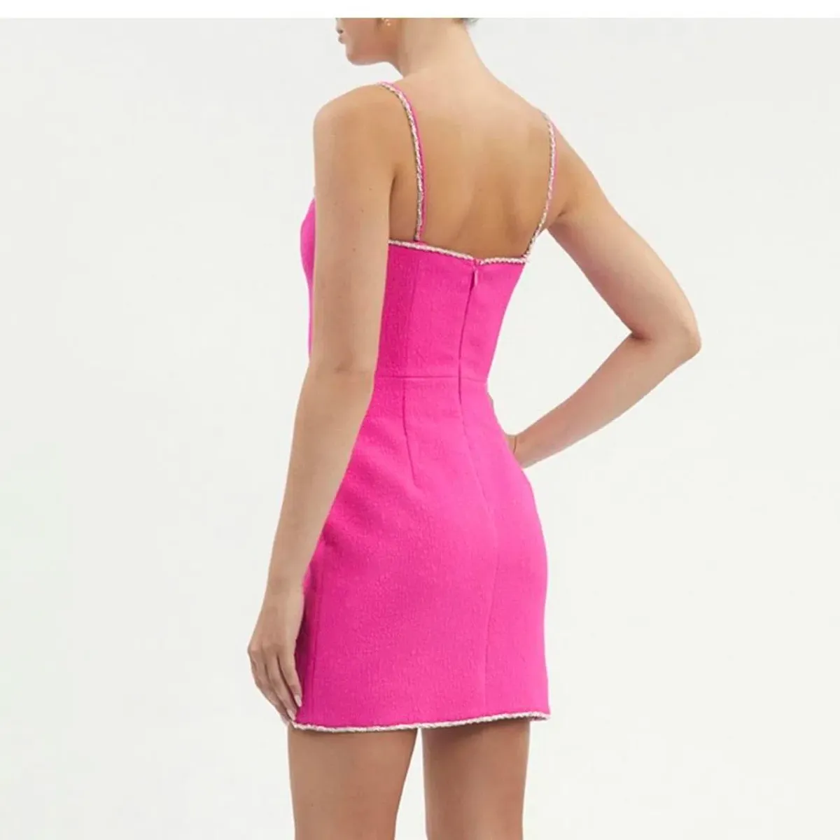 Rebecca Vallance Christina Mini Dress Hot Pink Size AU 12 - Image 4