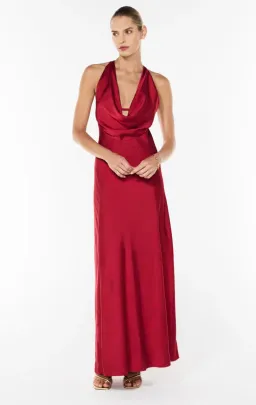 Manning Cartell Charmed Cowl Slip Maxi Dress in Ruby Red Size AU 4  for rent on The Volte - image 2