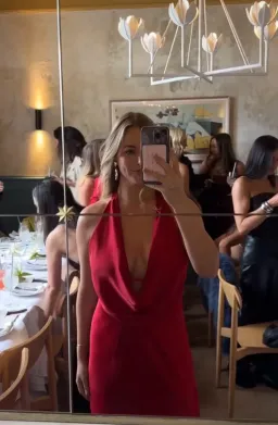 Manning Cartell CHARMED COWL SLIP DRESS in Red AU 8 for rent on The Volte - image 4