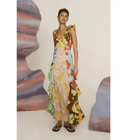 Alemais Poppy Spliced Midi Floral Dress Size 10 for rent on The Volte - image 1