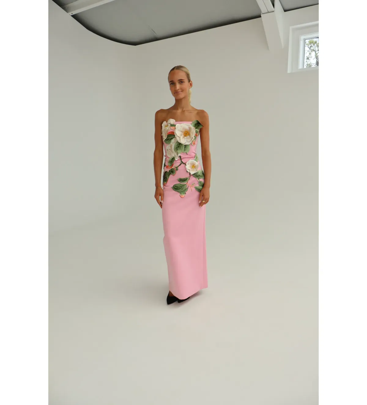 Leo Lin Rayna Appliqué Floral Bustier Maxi Dress Camelia Print AU10 - Image 3