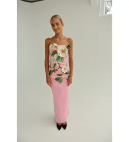 Leo Lin Rayna Appliqué Floral Bustier Maxi Dress Camelia Print AU10 for rent on The Volte - image 2