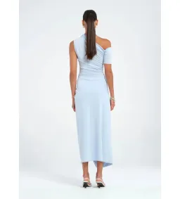 Benni Cleo One Shoulder Maxi Dress in Sky Blue Size AU 10 for rent on The Volte - image 3