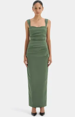 Sir The Label Florent Balconette Gown Green Size AU 12 for rent on The Volte - image 1