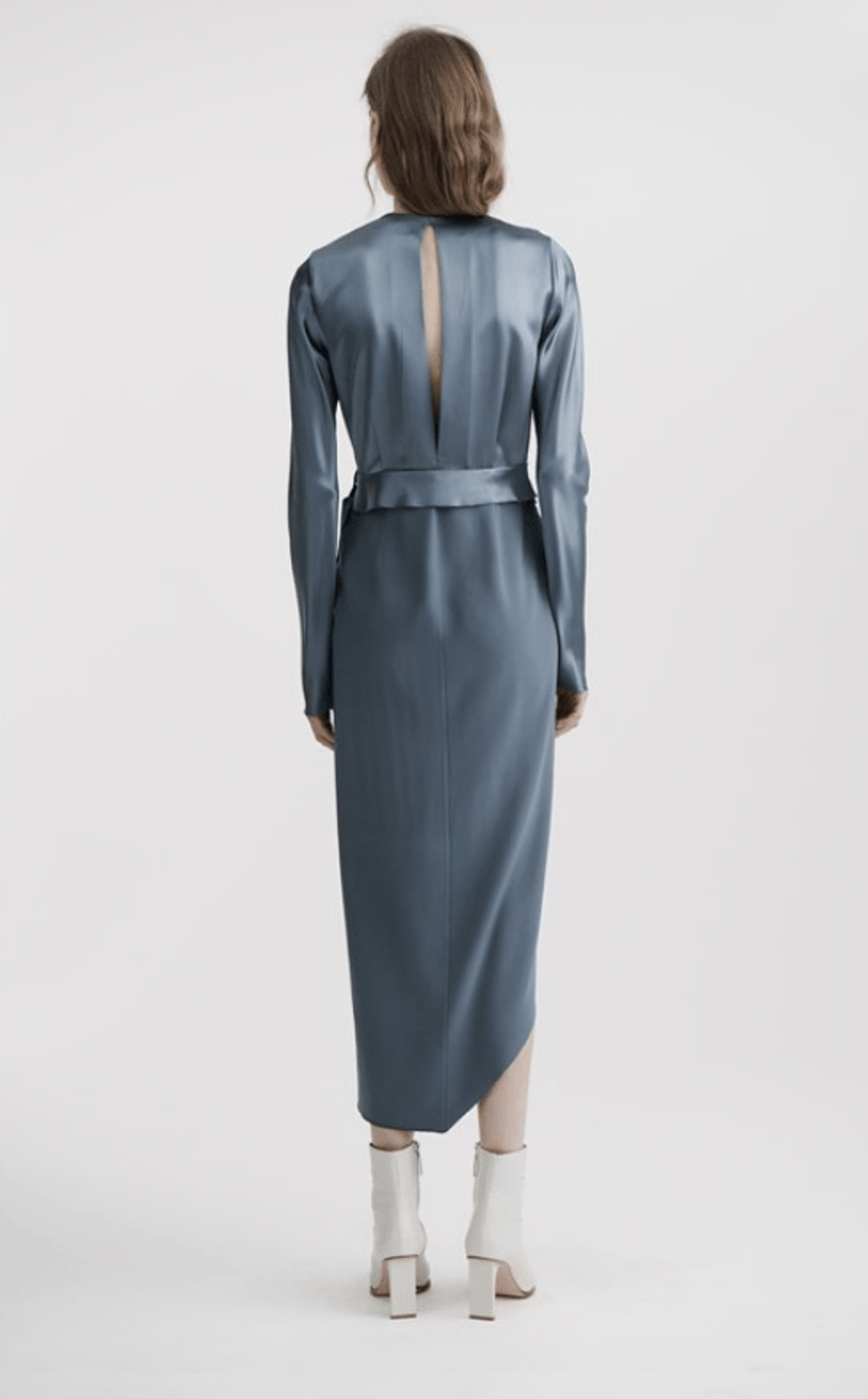 Dion Lee Bias Fold Dress Blue Size 8 - Image 1