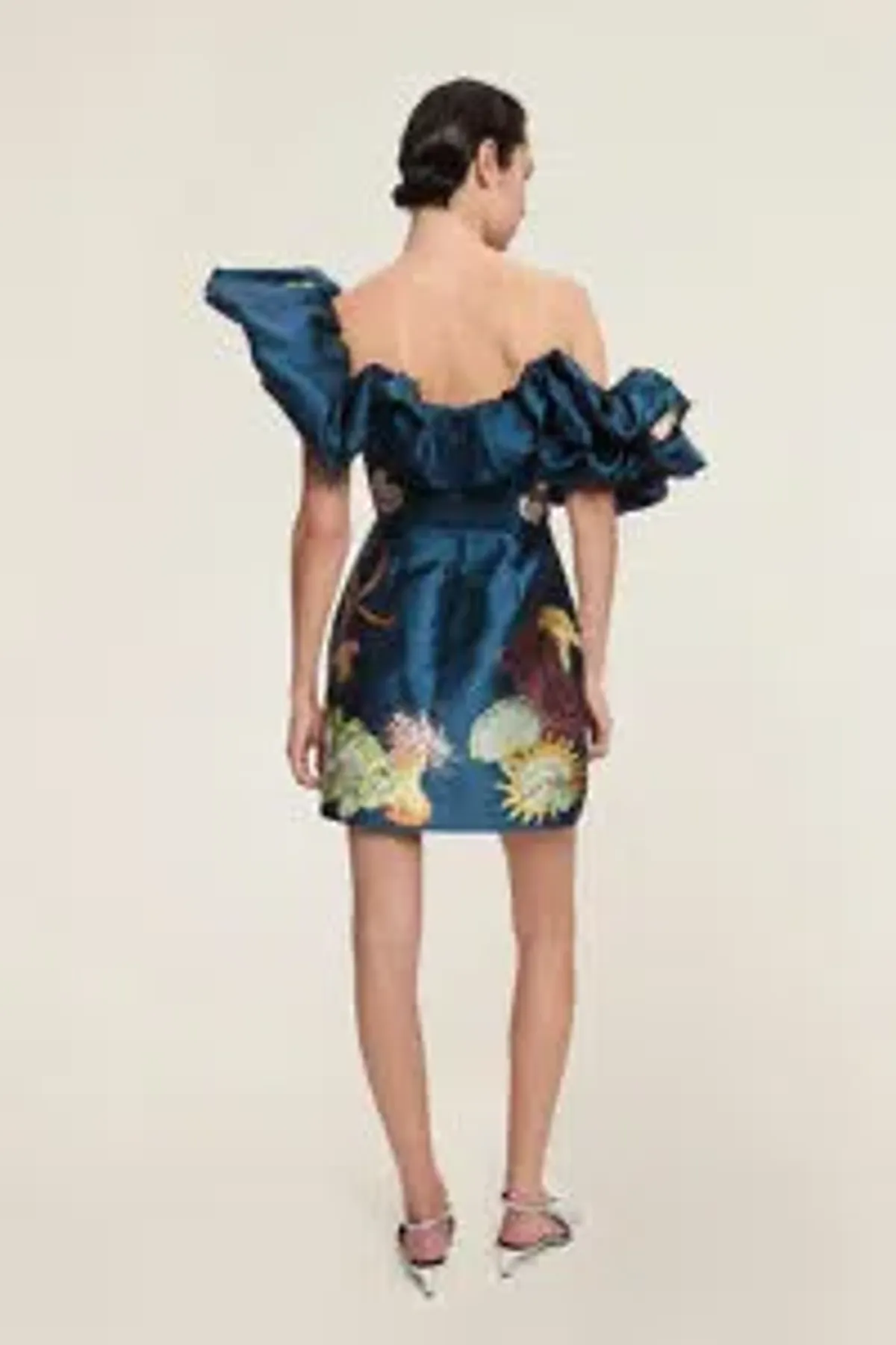 Alemais Dorian Mini Dress Navy Size AU 10 - Image 2