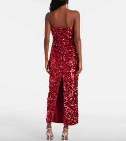 Self Portrait 3D Maxi Dress in Red Sequin AU 6 XS  for rent on The Volte - image 6