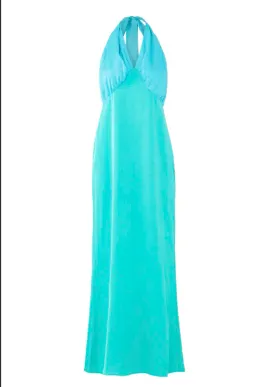 The Wolf Gang Oahu Slip Maxi Dress Aquamarine Size L/AU 12  for rent on The Volte - image 5