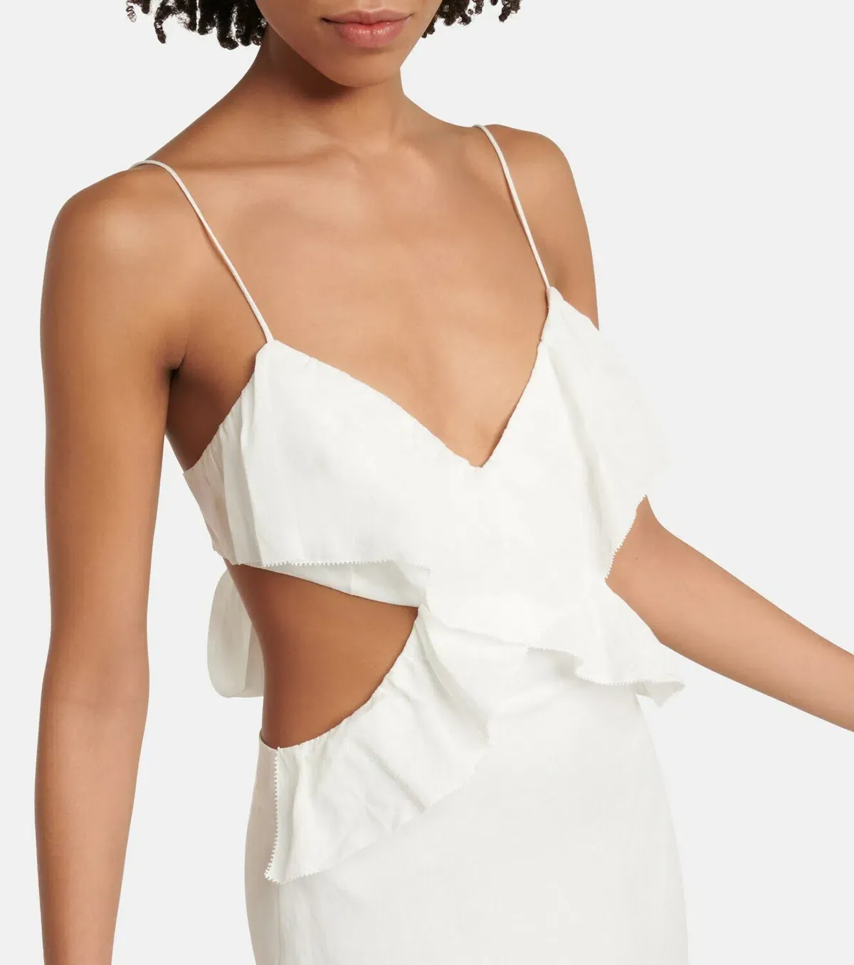 Sir the Label Allegra Frill Maxi Dress Ivory Size 6 - Image 2