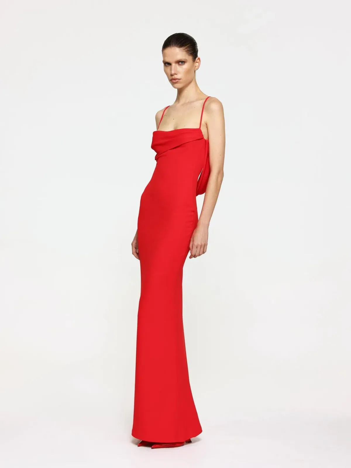 Effie Kats Havilland Gown Red Size 6 - Image 3