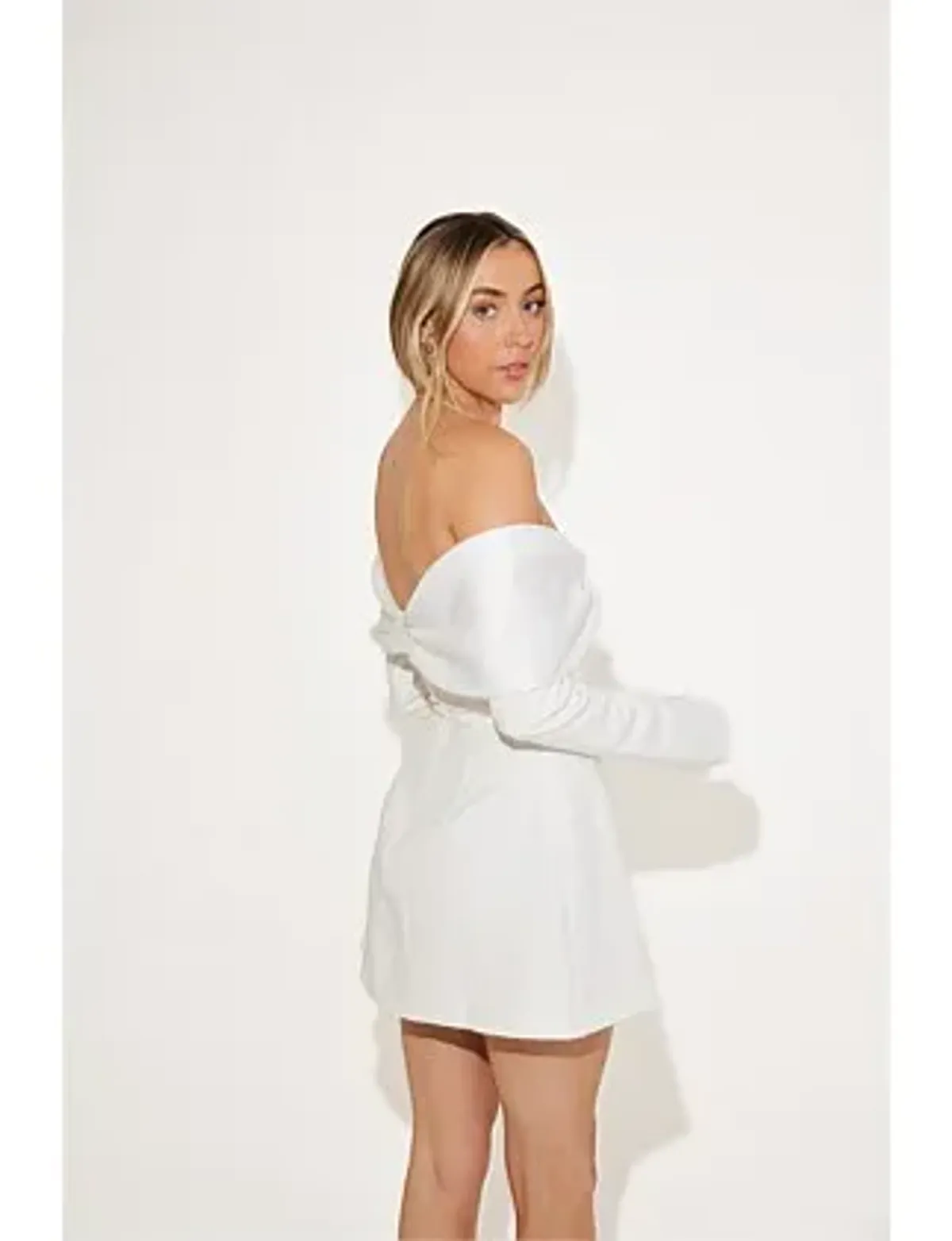 Odd Muse The Ultimate Muse Bow Mini Dress White Size S / AU 8 - Image 3