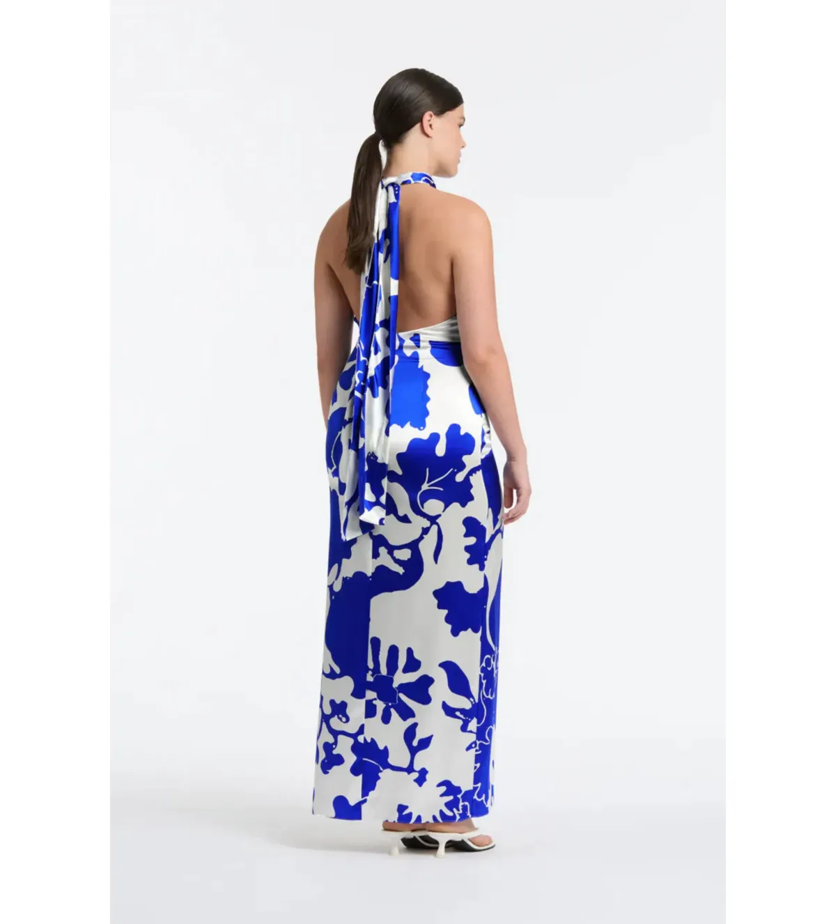 Sir The Label Esme Halter Midi Dress Merce Abstract Print Size 0 / AU 6 - Image 3