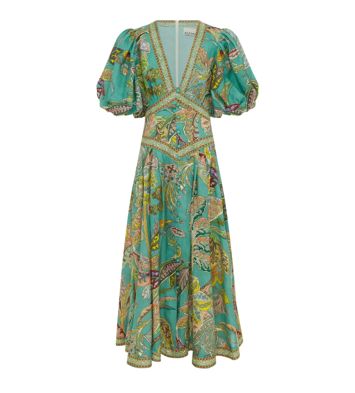 Alemais Franca Midi Dress Print Size 12 - Image 4