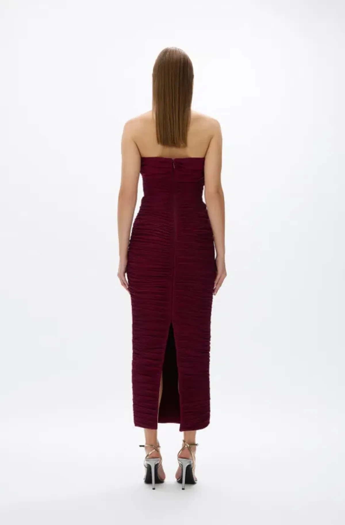 Rachel Gilbert - Jensen Midi in Merlot - Size 12 - Image 1