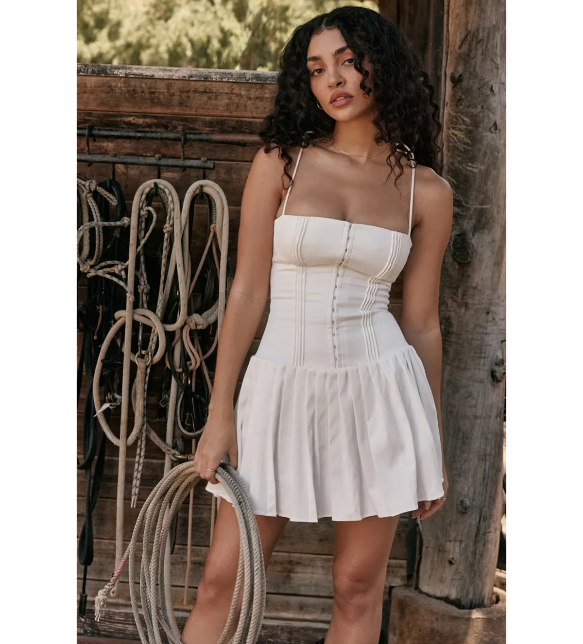 House of CB Marcy Mini Dress Size White S/Au 8  - Image 5