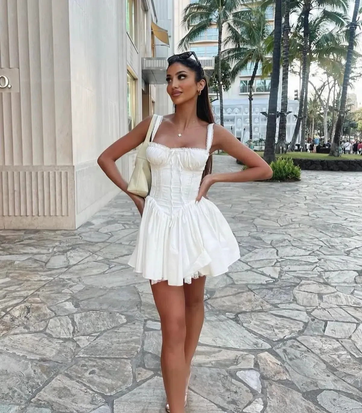 House of CB Pietra Corset Mini Dress White Size S/Au 8 - Image 1