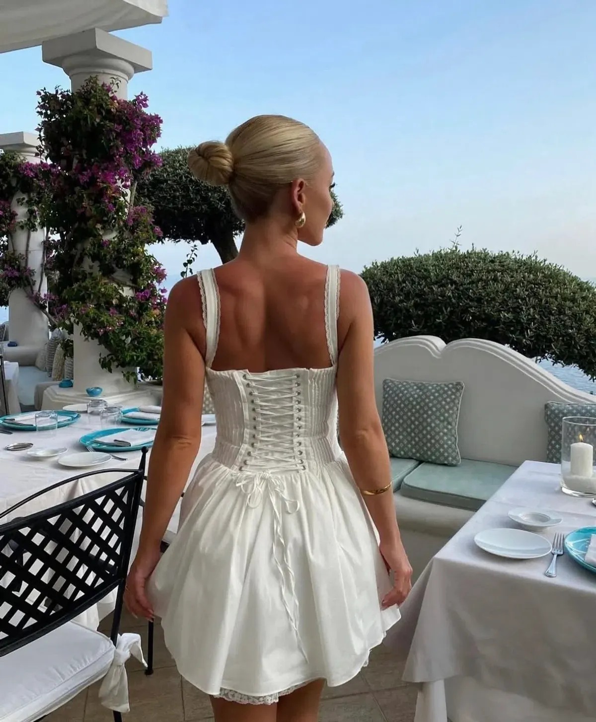 House of CB Pietra Corset Mini Dress White Size S/Au 8 - Image 3